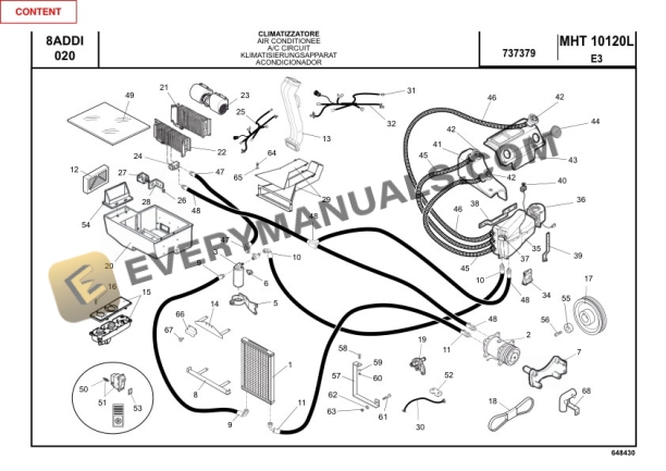 Manitou MHT10120 M Series-E3 Parts Manual 648430-5
