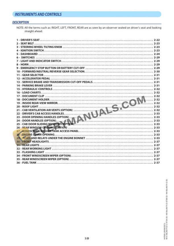 Manitou MI-X 50L D C ST3A S2 to MI 70 G S2 Operator Manual 647650EN 5 Manitou MI-X 50L D C ST3A S2 to MI 70 G S2 Operator Manual 647650EN - Image 3