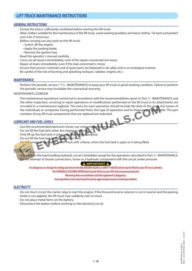 Manitou MI-X 50L D C ST3A S3 to MI-X 70 G G S1 Operator Manual 647993EN-USM2A122021 4 Manitou MI-X 50L D C ST3A S3 to MI-X 70 G G S1 Operator Manual 647993EN-USM2A122021 - Image 2