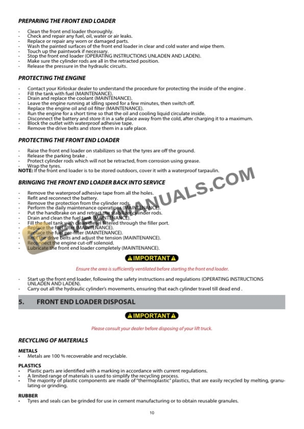 Manitou ML745 Operator Manual 53115057-2