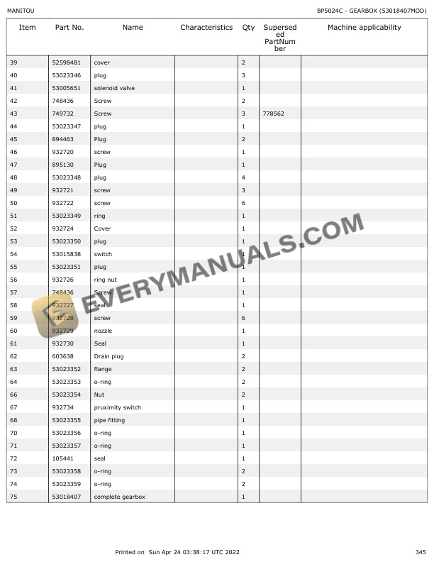 Manitou MLA-T 533 145 V PLUS D ST4 S1 Parts Manual 649045 6 Manitou MLA-T 533 145 V PLUS D ST4 S1 Parts Manual 649045 - Image 4