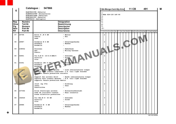 Manitou MLA628-120 LSU POWERSHIFT Series 3-E2 Parts Manual 547866P R12-06-4