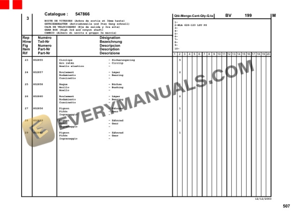 Manitou MLA628-120 LSU POWERSHIFT Series 3-E2 Parts Manual 547866P R12-06-5