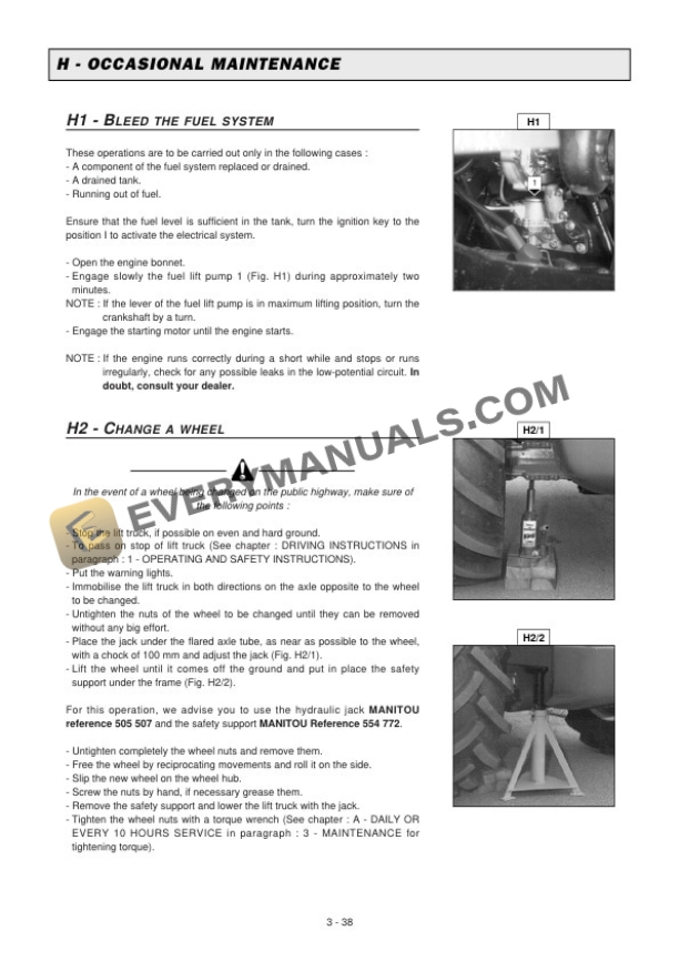 Manitou MLT 524-527 Serie 1 - Turbo, MLT 524-527 Serie 1 - Mono-Ultra, MLT 524-527 Serie 1 - Turbo Mono-Ultra Operator Manual 547106EN-5
