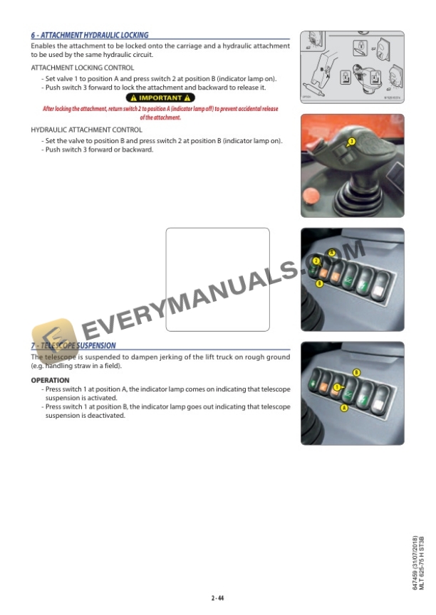 Manitou MLT 625-75 H ST3B Operator Manual 647459US 6 Manitou MLT 625-75 H ST3B Operator Manual 647459US - Image 4