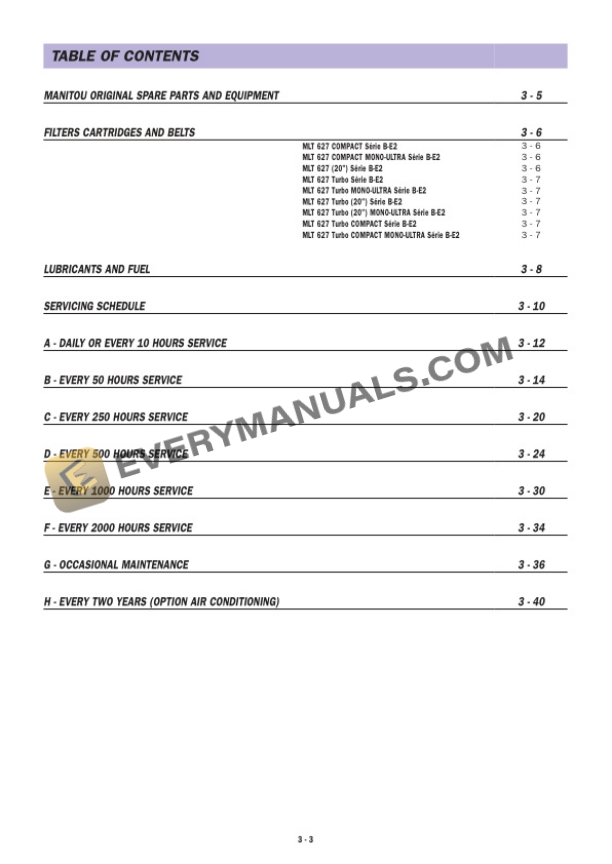Manitou MLT 627 Compact SB-E2 to MLT 627 Turbo Compact Mono-Ultra SB-E2 Operator Manual 547884EN 6 Manitou MLT 627 Compact SB-E2 to MLT 627 Turbo Compact Mono-Ultra SB-E2 Operator Manual 547884EN-4