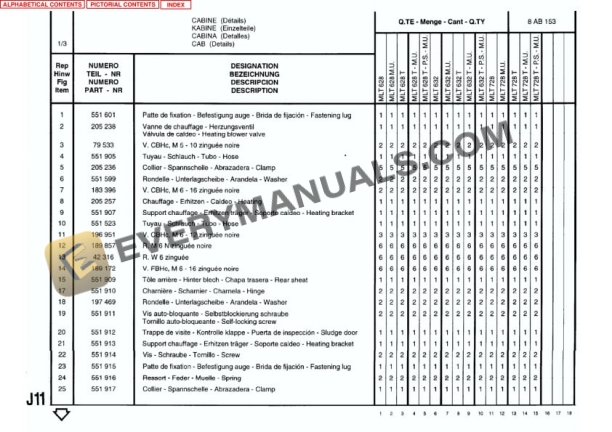 Manitou MLT 628 Turbo Series 1 Parts Manual 547047P 4 Manitou MLT 628 Turbo Series 1 Parts Manual 547047P-2