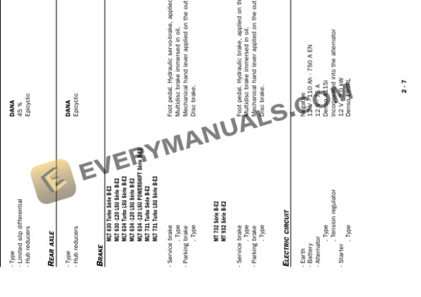 Manitou MLT 630 120 LSU SB - E2 to MLA 628 - 120 LSU POWERSHIFT S3 - E2 Service Manual 5 Manitou MLT 630 120 LSU SB - E2 to MLA 628 - 120 LSU POWERSHIFT S3 - E2 Service Manual - Image 3