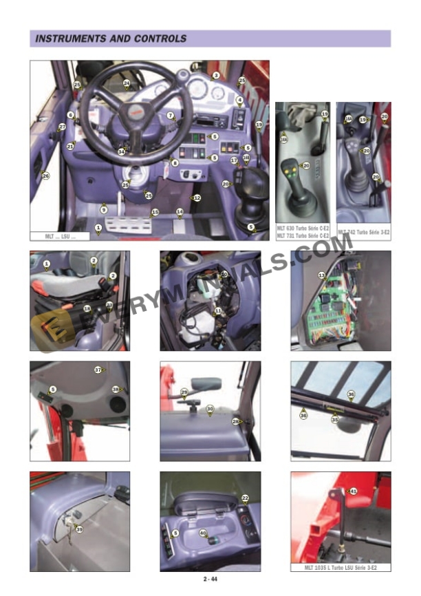 Manitou MLT 630 Turbo Series C-E2 to MLT 1035 L Turbo LSU Series 3-E2 Operator Manual 547971EN-3