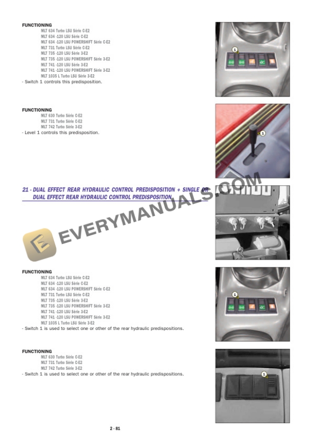 Manitou MLT 630 Turbo Series C-E2 to MLT 1035 L Turbo LSU Series 3-E2 Operator Manual 547971EN-4