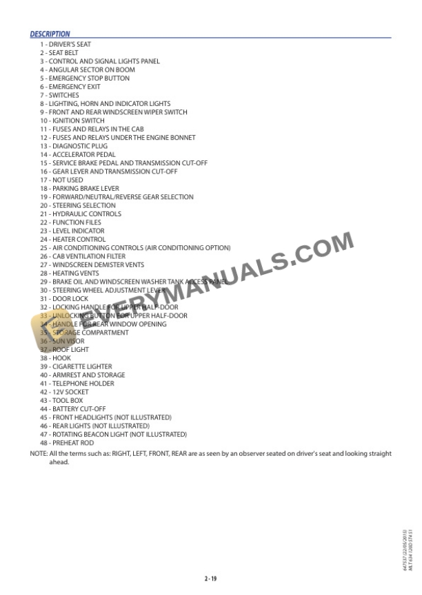 Manitou MLT 634 120D ST4 S1 Operator Manual 647537 US 5 Manitou MLT 634 120D ST4 S1 Operator Manual 647537 US - Image 3