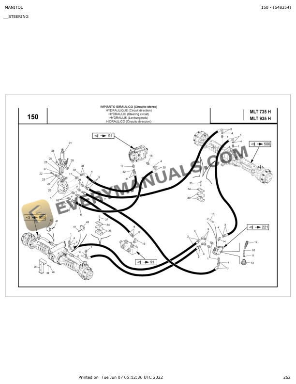Manitou MLT 735 H, MLT 935 H Parts Manual 648354 6 Manitou MLT 735 H, MLT 935 H Parts Manual 648354 - Image 4