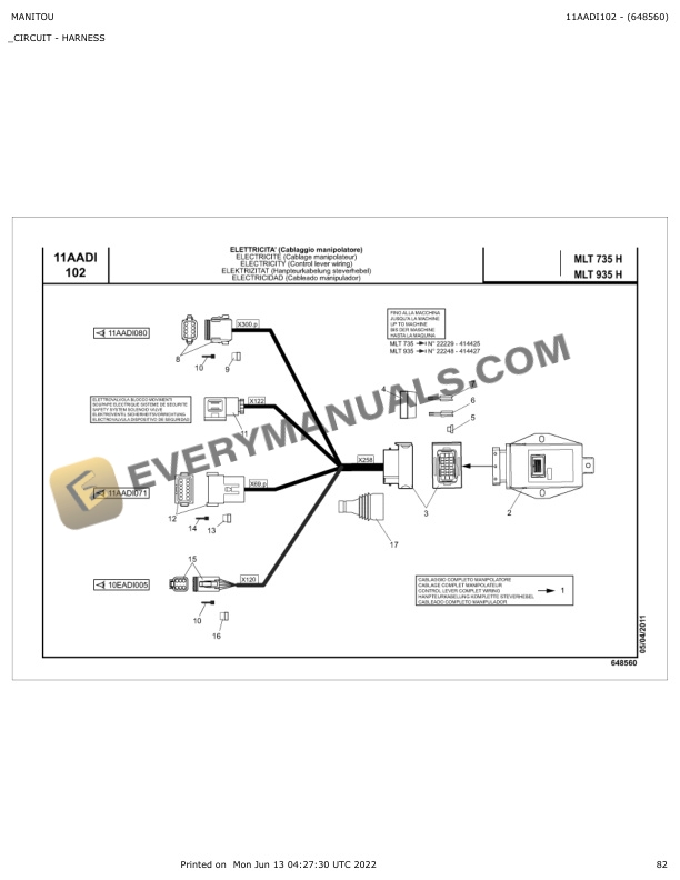 Manitou MLT 735 H, MLT 935 H Parts Manual 648560 4 Manitou MLT 735 H, MLT 935 H Parts Manual 648560 - Image 2