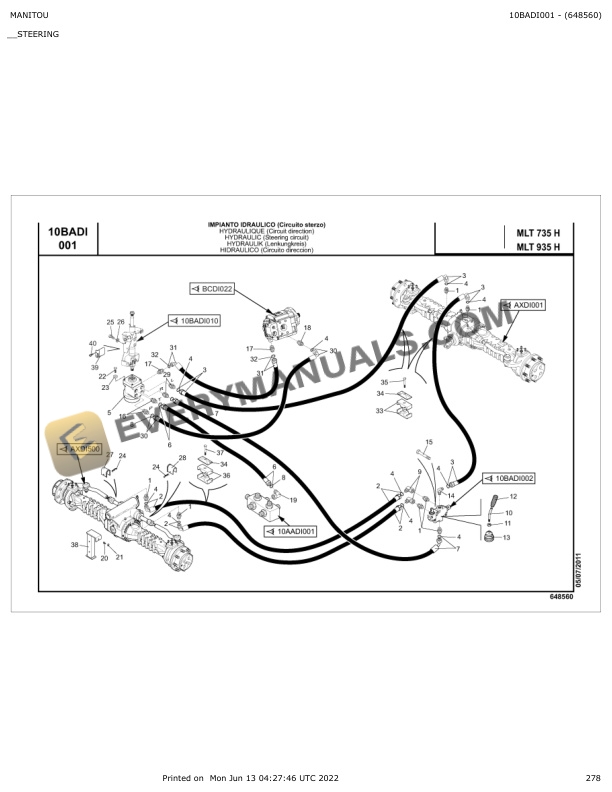 Manitou MLT 735 H, MLT 935 H Parts Manual 648560 6 Manitou MLT 735 H, MLT 935 H Parts Manual 648560 - Image 4
