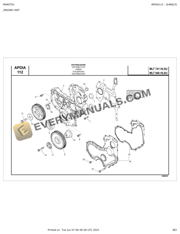 Manitou MLT 741 HLSU, MLT 940 HLSU Parts Catalog 648623 7 Manitou MLT 741 HLSU, MLT 940 HLSU Parts Catalog 648623 - Image 5