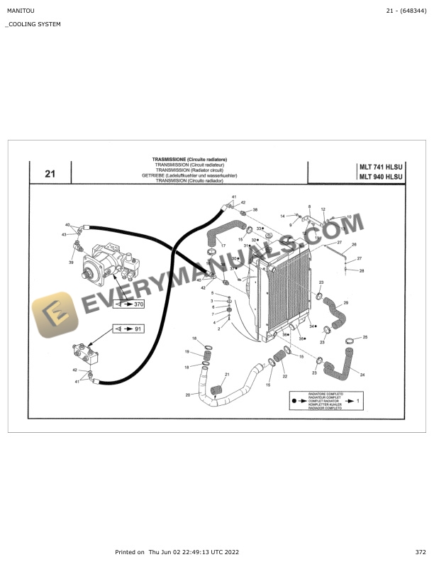 Manitou MLT 741 HLSU, MLT 940 HLSU Parts Manual 648344 7 Manitou MLT 741 HLSU, MLT 940 HLSU Parts Manual 648344 - Image 5