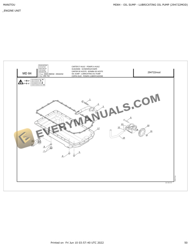 Manitou MLT 840 115 ST3B to MLT 1040 137 ST3B Parts Catalog 647139 4 Manitou MLT 840 115 ST3B to MLT 1040 137 ST3B Parts Catalog 647139 - Image 2