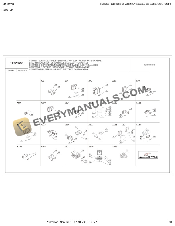 Manitou MLT 845 100D H ST4 S1 Parts Manual 649145 4 Manitou MLT 845 100D H ST4 S1 Parts Manual 649145 - Image 2