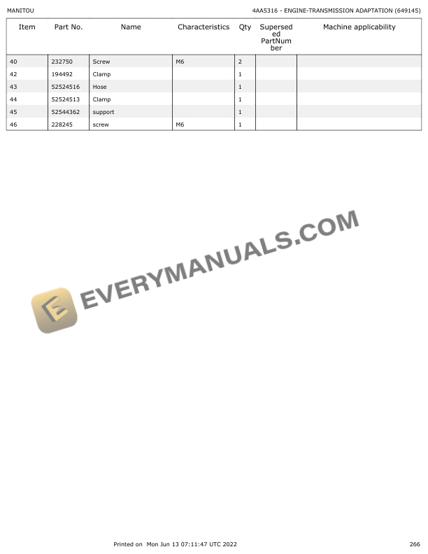 Manitou MLT 845 100D H ST4 S1 Parts Manual 649145 6 Manitou MLT 845 100D H ST4 S1 Parts Manual 649145 - Image 4