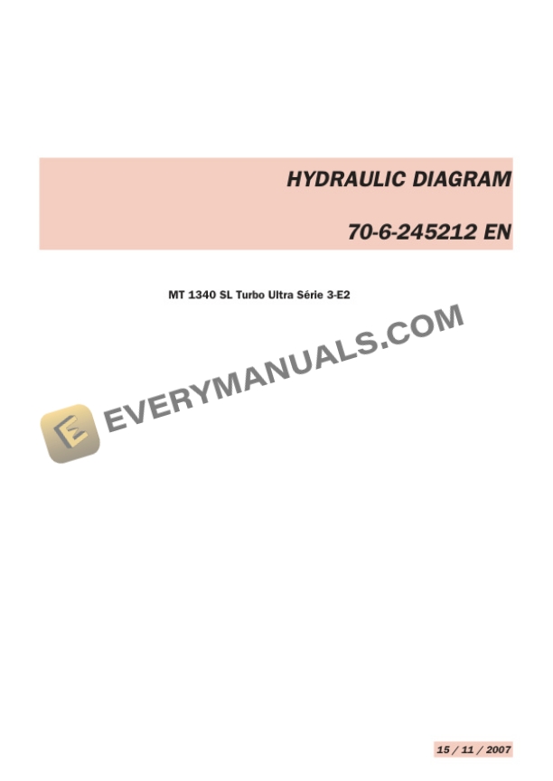 Manitou MLT 845 -120 LSU S3-E2 to MT 1740 SL Turbo Ultra NACELLE ORH RC S3-E2 Repair Manual 0-1-M92EN-4
