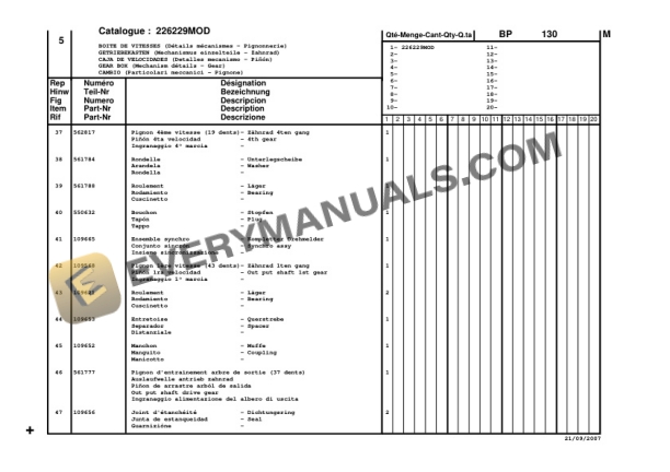Manitou MLT 845 120 LSU S.3-E3, MLT 940 L 120 LSU S.3-E3 Parts Manual CD547980-5