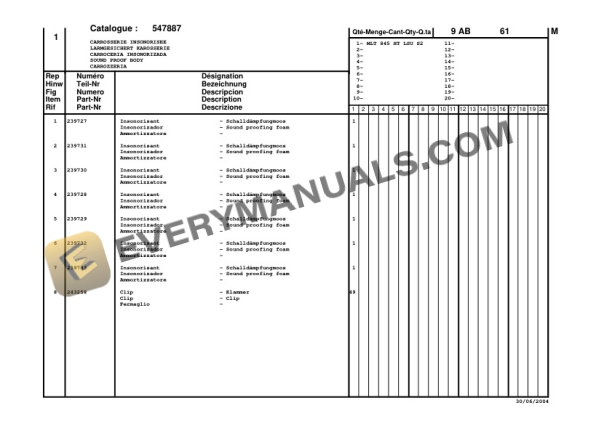 Manitou MLT 845 H T LSU S2-E2 Parts Manual CD547887-3