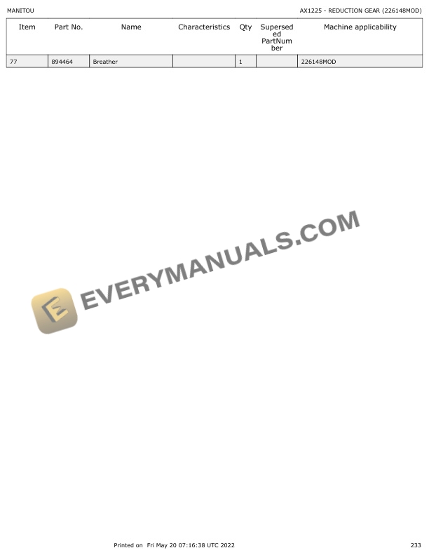 Manitou MLT 845 H T LSU S2 Parts Manual 547887 5 Manitou MLT 845 H T LSU S2 Parts Manual 547887 - Image 3