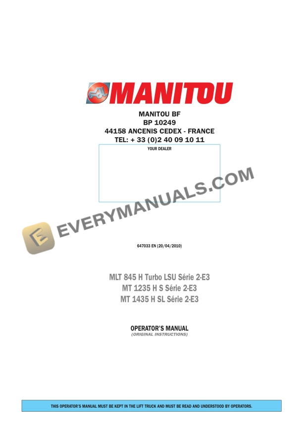 manitou mlt 845 h turbo lsu s2 e3 mt 1235 h s s2 e3 mt 1435 h sl s2 e3 operator manual 647033en 1