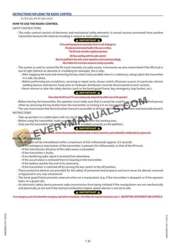 Manitou MLT 845 ST3B Operator Manual 648920EN 4 Manitou MLT 845 ST3B Operator Manual 648920EN-2