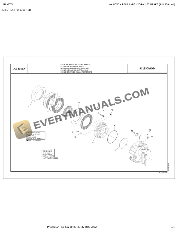 Manitou MLT 960 104J ST4 S2 ARMEE Parts Manual 649046 5 Manitou MLT 960 104J ST4 S2 ARMEE Parts Manual 649046 - Image 3