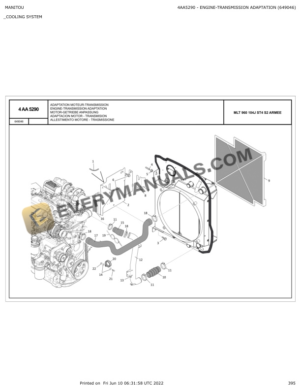 Manitou MLT 960 104J ST4 S2 ARMEE Parts Manual 649046 7 Manitou MLT 960 104J ST4 S2 ARMEE Parts Manual 649046 - Image 5