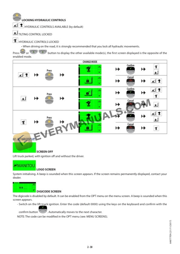 Manitou MLT 960 Operator Manual 648777EN-3