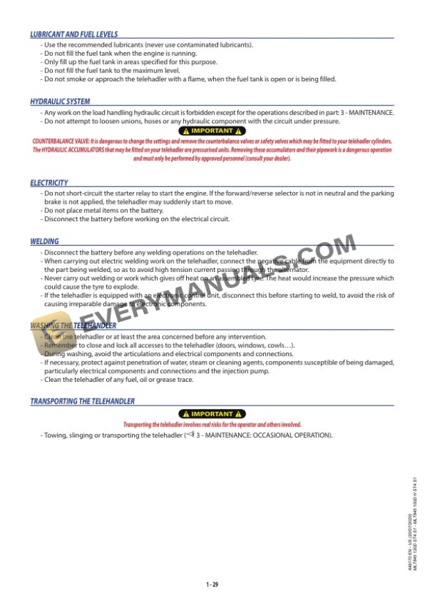 Manitou MLT845 120D ST4 S1, MLT845 100D H ST4 S1 Operator Manual 649170EN 4 Manitou MLT845 120D ST4 S1, MLT845 100D H ST4 S1 Operator Manual 649170EN-2