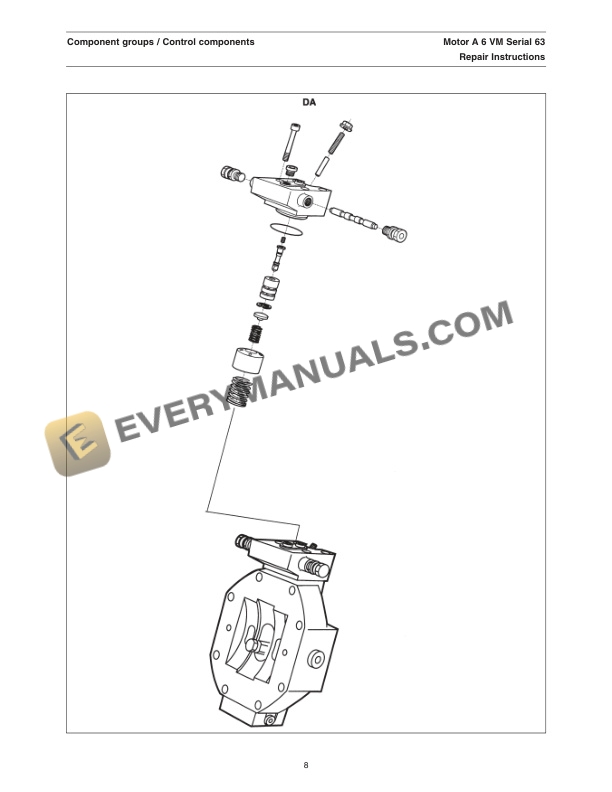 Manitou MOTOR A 6 VM Serial 63 Repair Manual 913308-2