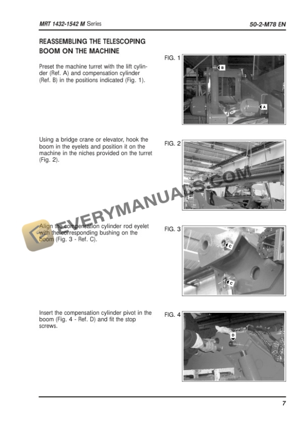 Manitou MRT 1432-1542-1742 (360) M Series Repair Manual 10-2-13-M72EN-2