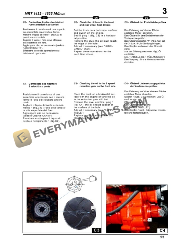 Manitou MRT 1432-1635 (360-400) M Series E3 Operator Manual 648438 IT-EN-DE-4