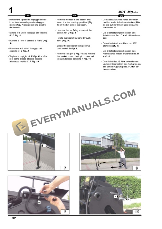 Manitou MRT 1432 M Series, MRT 1542 M Series, MRT 1635 M Series, MRT 1742 M Series Operator Manual 648428 IT-EN-DE-2