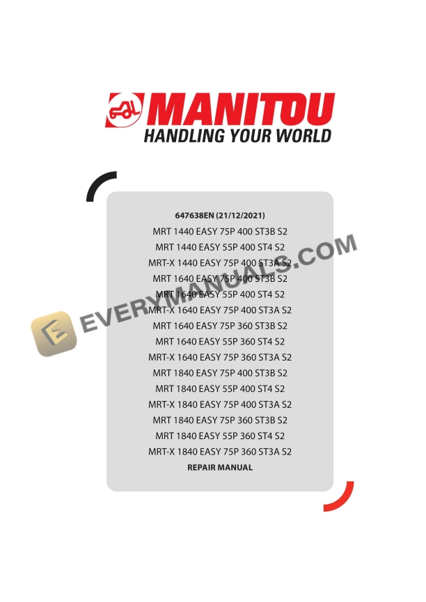 manitou mrt 1440 easy 75p 400 st3b s2 to mrt x 1840 easy 75p 360 st3a s2 repair manual 647638en 1