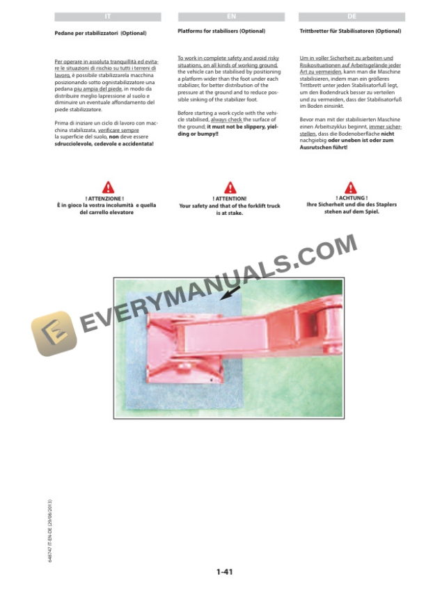 Manitou MRT 1440 ST3B (400) Easy, MRT 1640 ST3B (400) Easy, MRT 1840 ST3B (400-360) Easy Operator Manual 648747 IT-EN-DE-2