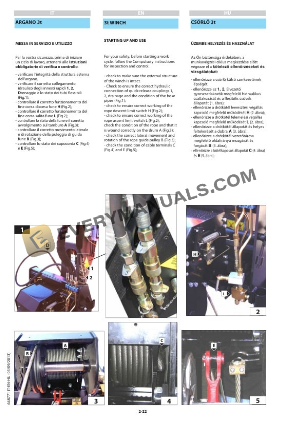 Manitou MRT 1440 ST3B 400 Easy, MRT 1640 ST3B 400 Easy, MRT 1840 ST3B 400 Easy, MRT 1840 ST3B 360 Easy User Manual 648771 IT-EN-HU-2