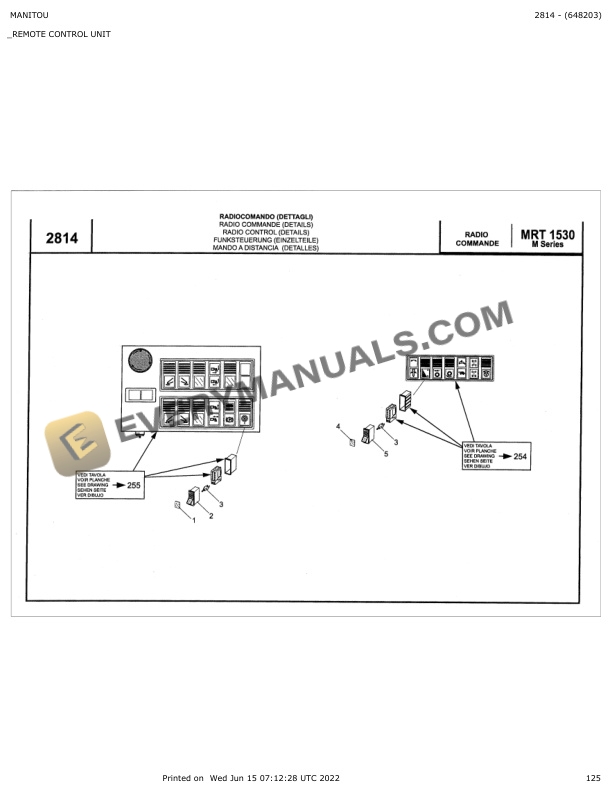 Manitou MRT 1530 M Series Parts Manual 648203 4 Manitou MRT 1530 M Series Parts Manual 648203 - Image 2