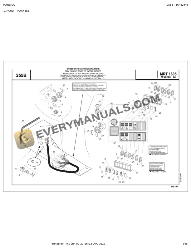 Manitou MRT 1635 M Series-E2 Parts Manual 648244 4 Manitou MRT 1635 M Series-E2 Parts Manual 648244 - Image 2