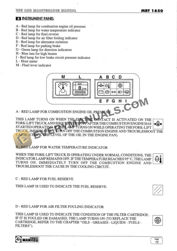 Manitou MRT 1650 Comfort Line Use and Maintenance Manual 547549EN-2