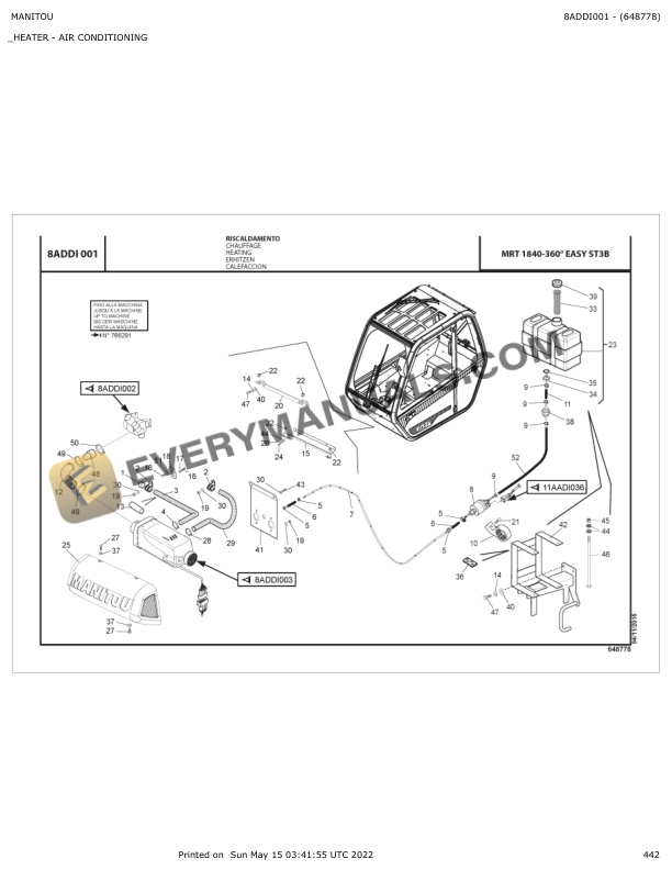 Manitou MRT 1840-360 EASY ST3B Parts Manual 648778 7 Manitou MRT 1840-360 EASY ST3B Parts Manual 648778 - Image 5