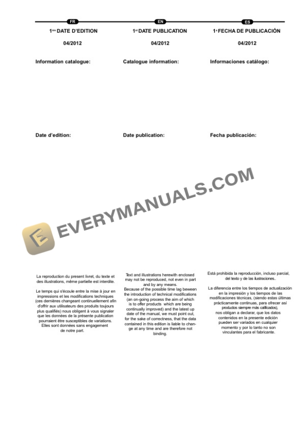 Manitou MRT 1850-2150-2540 Privilege Repair Manual 40-4-M146 FR-EN-ES-2