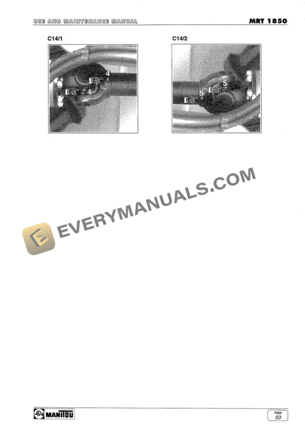 Manitou MRT 1850 Comfort Line Use and Maintenance Manual 547567EN-3