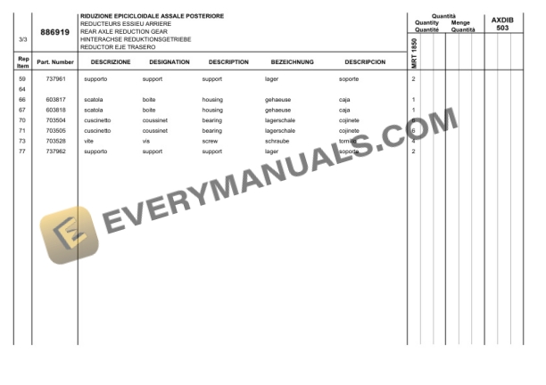 Manitou MRT 1850 E3 PRIVILEGE Parts Manual 886919 6 Manitou MRT 1850 E3 PRIVILEGE Parts Manual 886919 - Image 4
