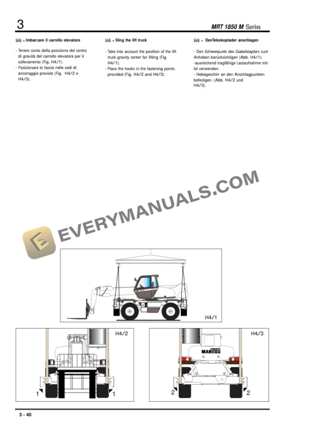 Manitou MRT 1850 M Series User Handbook 648094 IT-EN-DE-3