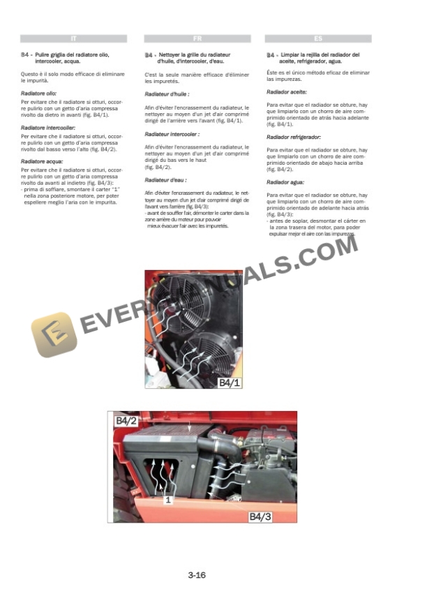 Manitou MRT 1850 Plus-E3 Privilege, MRT 2150 Plus-E3 Privilege, MRT 2540 Plus-E3 Privilege Instructions Manual 648665 IT-FR-ES-4