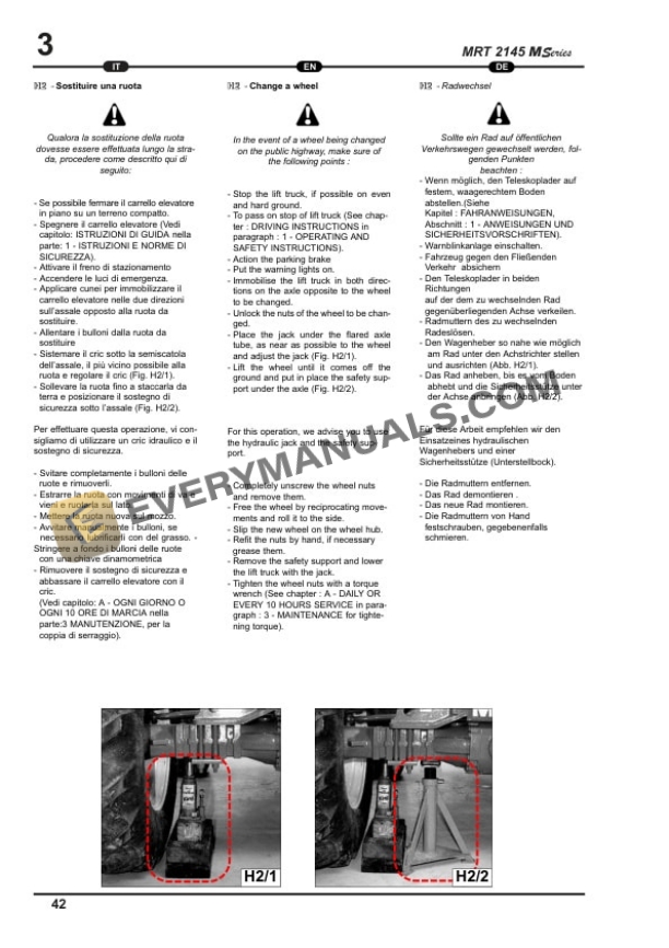 Manitou MRT 2145 M Series User Handbook 648093 IT-EN-DE-3